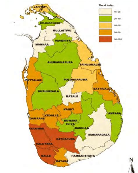 flood prone areas in sri lanka